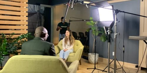 Behind the scenes pic ( podcast pic)